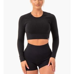 Ryderwear Seamless Ribbed Long Sleeve Crop Top